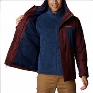 Columbia Elderberry Blue Tunnel Falls 3-in-1 Interchange Coat Men’s Small NWT